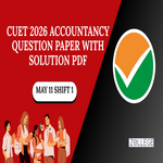 CUET 2026 Accountancy Question Paper May 11 Shift 1 with Solution Pdf